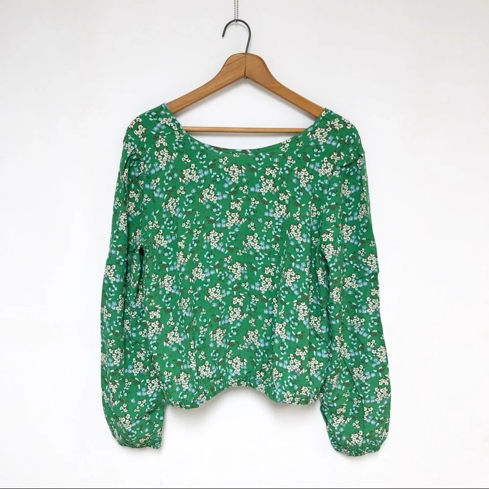 Loft Buttercup Wrapped Back Cropped Top - Picture 3 of 6